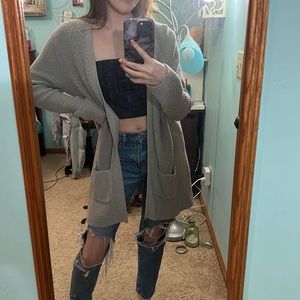 Grey Sweater Cardigan
